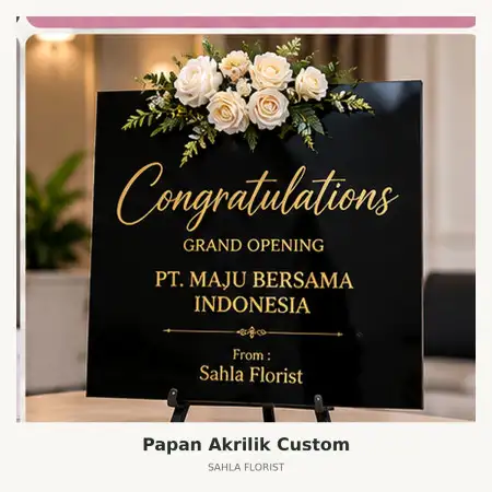 Papan Bunga Akrilik Lengkong Bandung